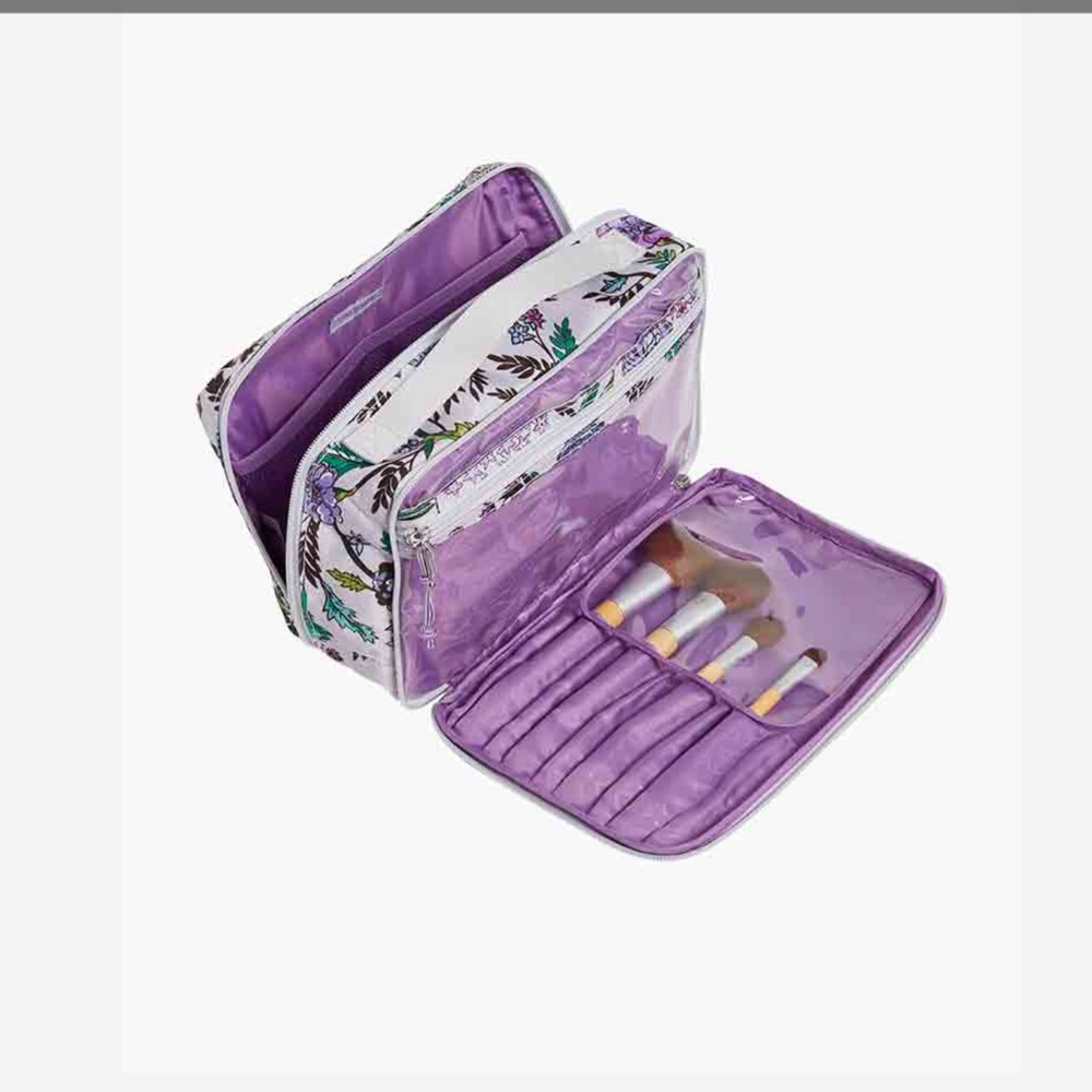 Large Blush and Brush Case in Lavender Botanical